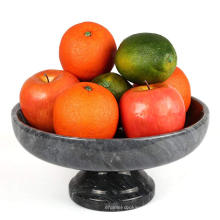 Marble Quartz Stone Fruit In Pedestal Bowl